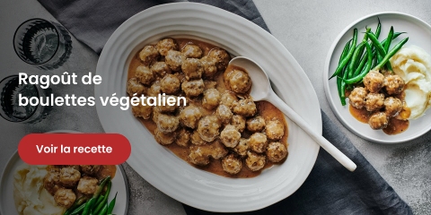 Ragoût de boulettes végétalien