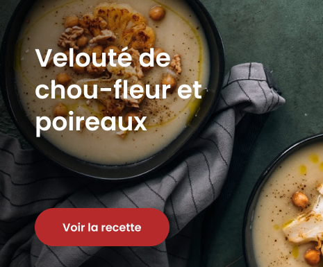 Velouté de chou-fleur et poireaux